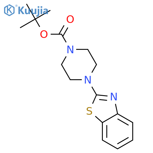 1-Piperazinecarboxylicacid, 4-(2-benzothiazolyl)-, 1,1-dimethylethyl ester structure
