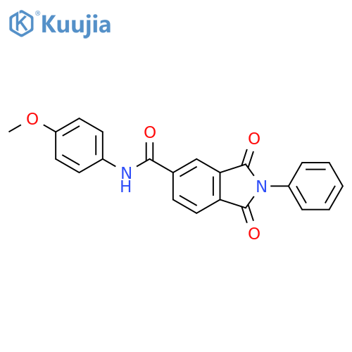 N-(4-methoxyphenyl)-1,3-dioxo-2-phenyl-2,3-dihydro-1H-isoindole-5-carboxamide structure