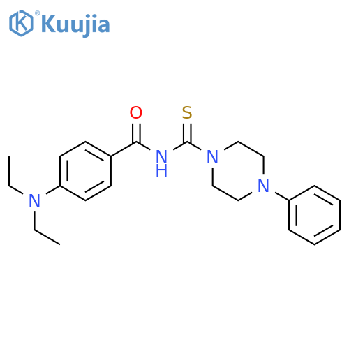 4-(diethylamino)-N-(4-phenylpiperazine-1-carbothioyl)benzamide structure