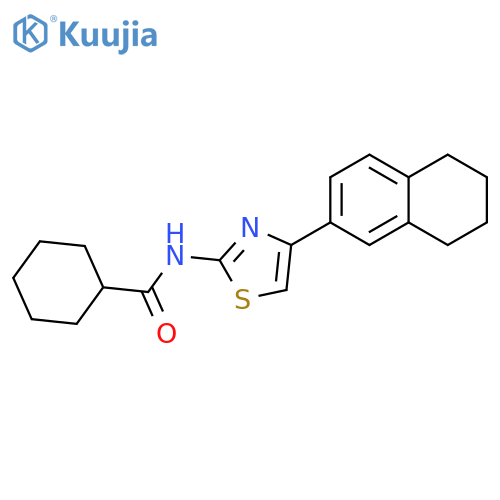 N-[4-(5,6,7,8-tetrahydronaphthalen-2-yl)-1,3-thiazol-2-yl]cyclohexanecarboxamide structure