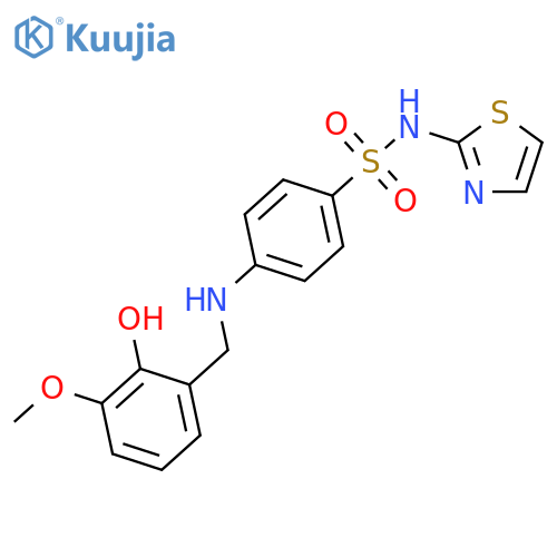 4-(2-Hydroxy-3-methoxyphenyl)methylamino-N-2-thiazolyl-benzenesulfonamide structure