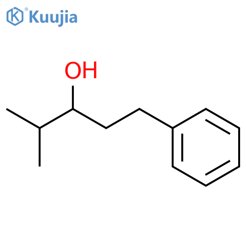 4-methyl-1-phenylpentan-3-ol structure