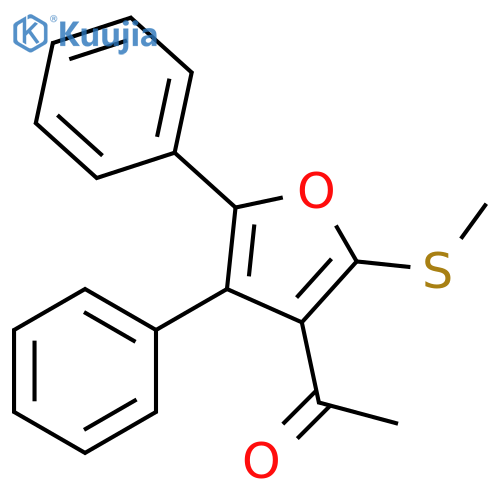 Ethanone, 1-[2-(methylthio)-4,5-diphenyl-3-furanyl]- structure