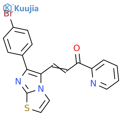 (E)-3-[6-(4-BROMOPHENYL)IMIDAZO[2,1-B][1,3]THIAZOL-5-YL]-1-(2-PYRIDINYL)-2-PROPEN-1-ONE structure
