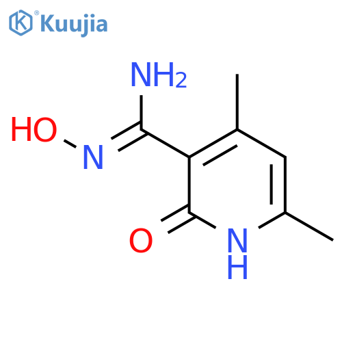 (Z)-N'-hydroxy-4,6-dimethyl-2-oxo-1,2-dihydropyridine-3-carboximidamide structure