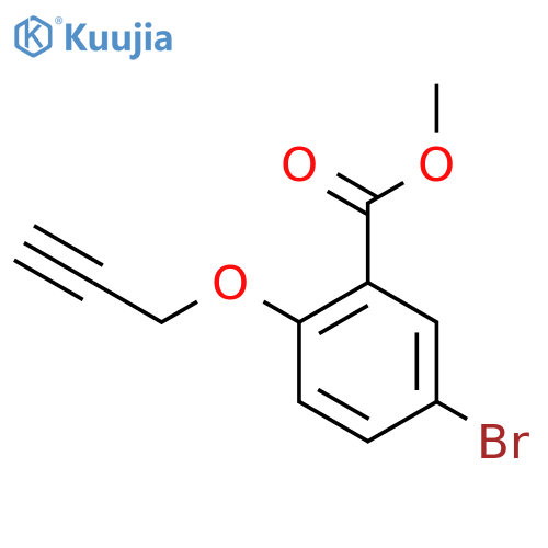 Methyl 5-bromo-2-(2-propynyloxy)benzenecarboxylate structure