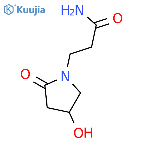 3-(4-hydroxy-2-oxopyrrolidin-1-yl)propanamide structure