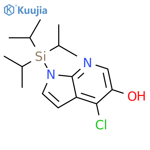 4-chloro-1-[tris(propan-2-yl)silyl]-1H-pyrrolo[2,3-b]pyridin-5-ol structure
