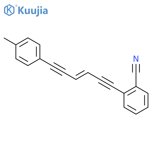 Benzonitrile, 2-[6-(4-methylphenyl)-3-hexene-1,5-diynyl]- structure