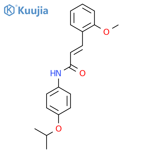 (2E)-3-(2-methoxyphenyl)-N-[4-(propan-2-yloxy)phenyl]prop-2-enamide structure