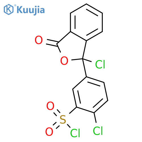 2-Chloro-5-(1-chloro-1,3-dihydro-3-oxo-1-isobenzofuranyl)-benzenesulfonyl Chloride structure