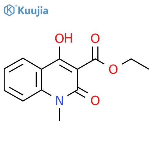 1,2-Dihydro-4-hydroxy-1-methyl-2-oxo-3-quinolinecarboxylic acid ethyl ester structure