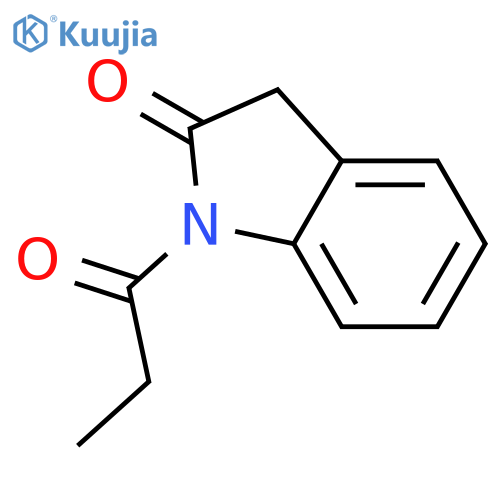 2H-Indol-2-one,1,3-dihydro-1-(1-oxopropyl)- structure