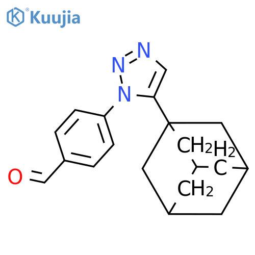 4-(5-Tricyclo[3.3.1.13,7]dec-1-yl-1H-1,2,3-triazol-1-yl)benzaldehyde structure