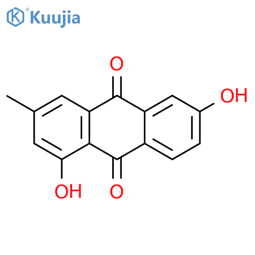 1,6-dihydroxy-3-methylanthraquinone structure