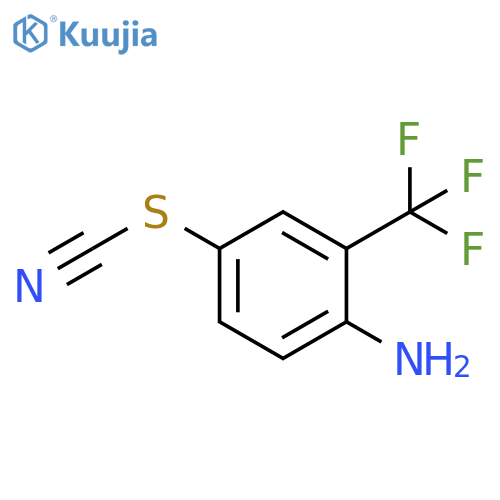 {4-amino-3-(trifluoromethyl)phenylsulfanyl}formonitrile structure