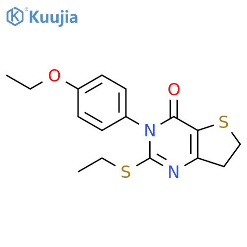 3-(4-ethoxyphenyl)-2-(ethylsulfanyl)-3H,4H,6H,7H-thieno3,2-dpyrimidin-4-one structure