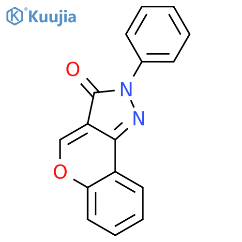 [1]Benzopyrano[4,3-c]pyrazol-3(2H)-one, 2-phenyl- structure