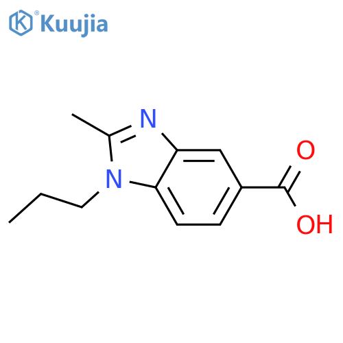 2-Methyl-1-propyl-1,3-benzodiazole-5-carboxylic acid structure