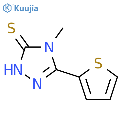 4-Methyl-5-(thiophen-2-yl)-4H-1,2,4-triazole-3-thiol structure