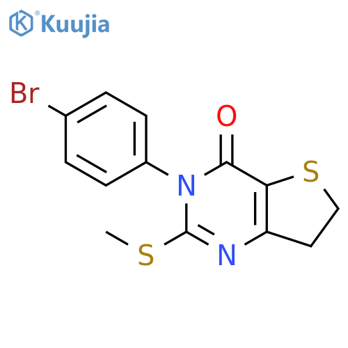 3-(4-bromophenyl)-2-(methylsulfanyl)-3H,4H,6H,7H-thieno3,2-dpyrimidin-4-one structure