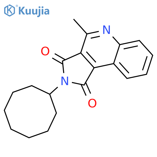 1H-Pyrrolo[3,4-c]quinoline-1,3(2H)-dione, 2-cyclooctyl-4-methyl- structure