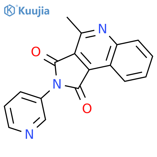 1H-PYRROLO[3,4-C]QUINOLINE-1,3(2H)-DIONE, 4-METHYL-2-(3-PYRIDINYL)- structure