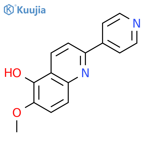 5-Quinolinol, 6-methoxy-2-(4-pyridinyl)- structure