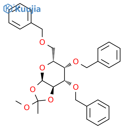 3,4,6-Tri-O-benzyl-α-D-galactopyranose 1,2-(Methyl Orthoacetate) structure