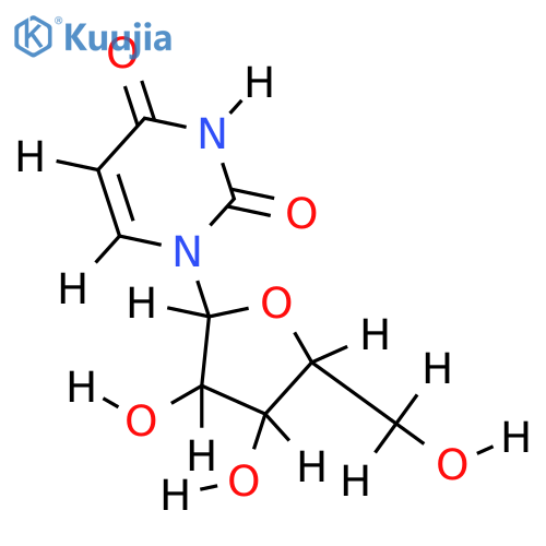 1-3,4-dihydroxy-5-(hydroxymethyl)oxolan-2-yl-1,2,3,4-tetrahydropyrimidine-2,4-dione structure
