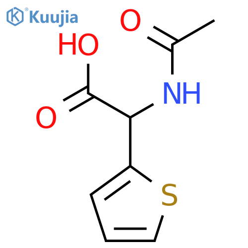 2-acetamido-2-(thiophen-2-yl)acetic acid structure
