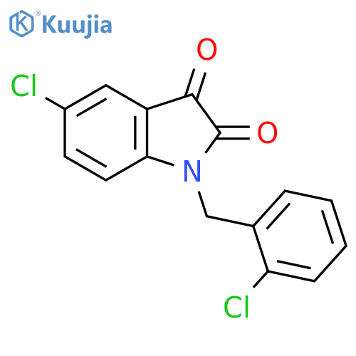 5-chloro-1-(2-chlorobenzyl)-1H-indole-2,3-dione structure