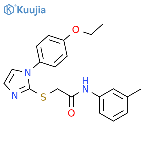 2-{1-(4-ethoxyphenyl)-1H-imidazol-2-ylsulfanyl}-N-(3-methylphenyl)acetamide structure
