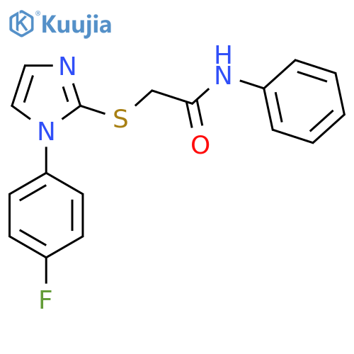 2-{1-(4-fluorophenyl)-1H-imidazol-2-ylsulfanyl}-N-phenylacetamide structure