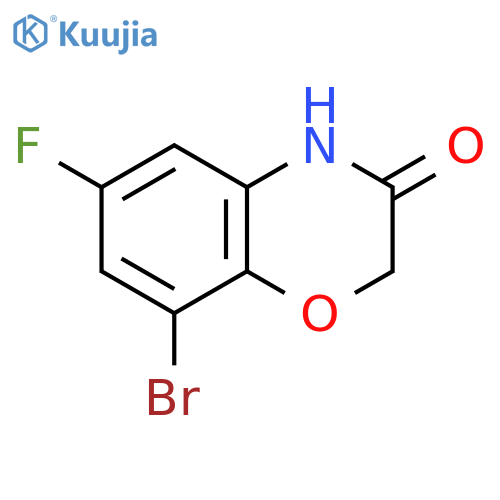 8-Bromo-6-fluoro-2,4-dihydro-1,4-benzoxazin-3-one structure