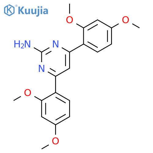 2-Pyrimidinamine, 4,6-bis(2,4-dimethoxyphenyl)- structure