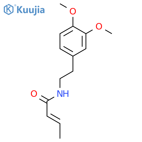2-Butenamide, N-[2-(3,4-dimethoxyphenyl)ethyl]-, (2E)- structure