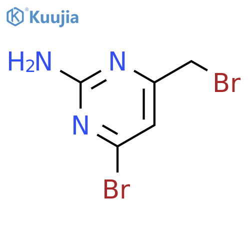 2-PYRIMIDINAMINE, 4-BROMO-6-(BROMOMETHYL)- structure