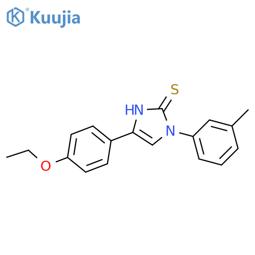 4-(4-ethoxyphenyl)-1-(3-methylphenyl)-2,3-dihydro-1H-imidazole-2-thione structure