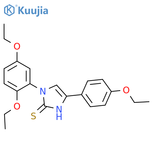 1-(2,5-diethoxyphenyl)-4-(4-ethoxyphenyl)-2,3-dihydro-1H-imidazole-2-thione structure