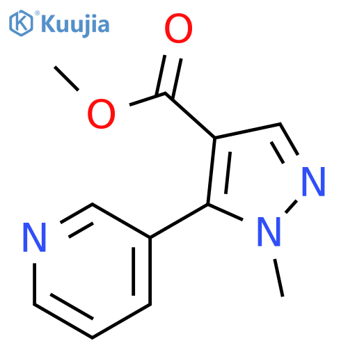1H-Pyrazole-4-carboxylic acid, 1-methyl-5-(3-pyridinyl)-, methyl ester structure