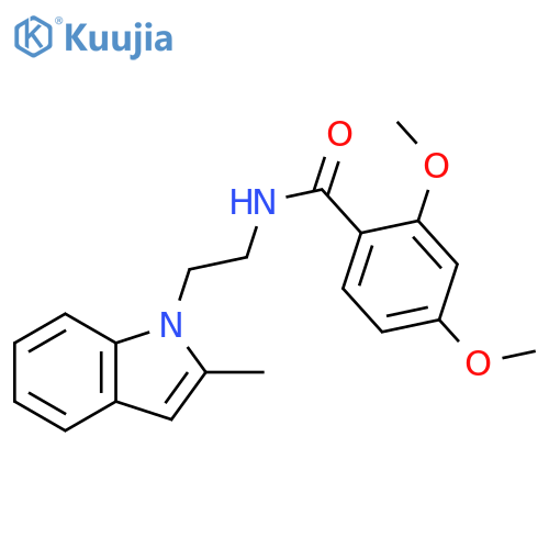 2,4-dimethoxy-N-2-(2-methyl-1H-indol-1-yl)ethylbenzamide structure