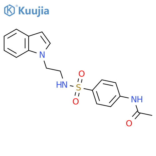 N-(4-{2-(1H-indol-1-yl)ethylsulfamoyl}phenyl)acetamide structure