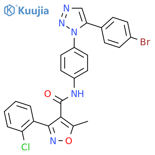 N-{4-5-(4-bromophenyl)-1H-1,2,3-triazol-1-ylphenyl}-3-(2-chlorophenyl)-5-methyl-1,2-oxazole-4-carboxamide structure