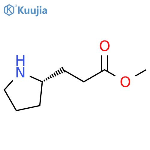 methyl 3-(2S)-pyrrolidin-2-ylpropanoate structure