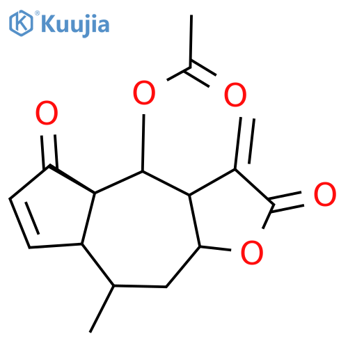 (3aR,4R,4aR,7aR,8S,9aR)-4a,8-dimethyl-3-methylidene-2,5-dioxo-2,3,3a,4,4a,5,7a,8,9,9a-decahydroazuleno[6,5-b]furan-4-yl acetate structure