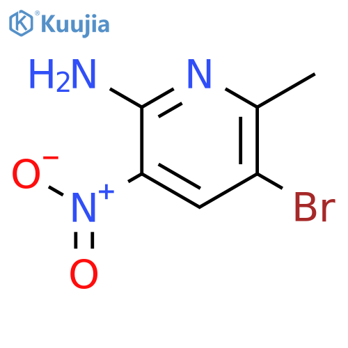 5-bromo-6-methyl-3-nitro-pyridin-2-amine structure