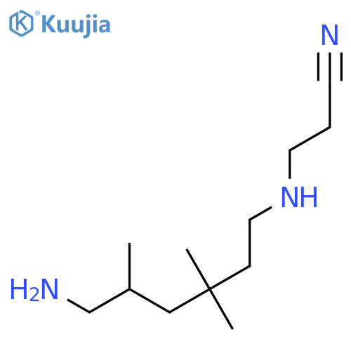 Propanenitrile,3-[(6-amino-3,3,5-trimethylhexyl)amino]- structure