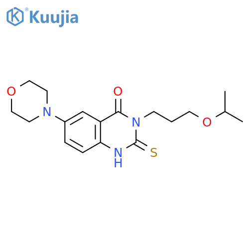 2,3-Dihydro-3-[3-(1-methylethoxy)propyl]-6-(4-morpholinyl)-2-thioxo-4(1H)-quinazolinone structure