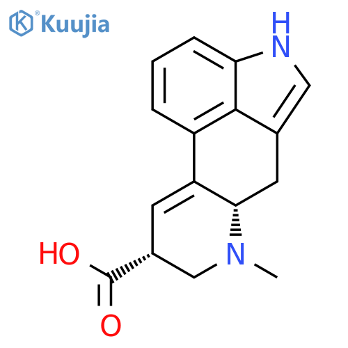 Ergoline-8-carboxylic acid, 9,10-didehydro-6-methyl-, (5a,8b)- structure
